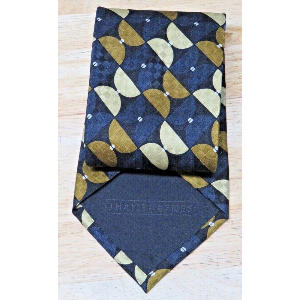 Mens Jhane Barnes Silk Neck Tie Multicolor Geometric